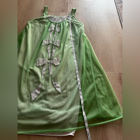 Vintage Light Green Sheer Chemise Nightgown - Picture 5 of 6